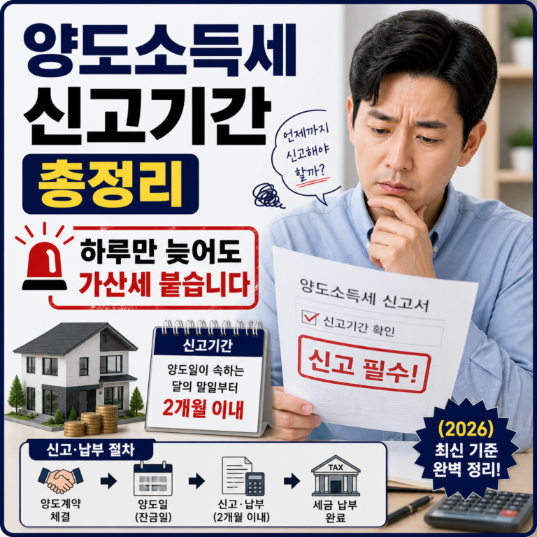 양도소득세 신고 기간, 언제까지 내고 어떻게 맞추나