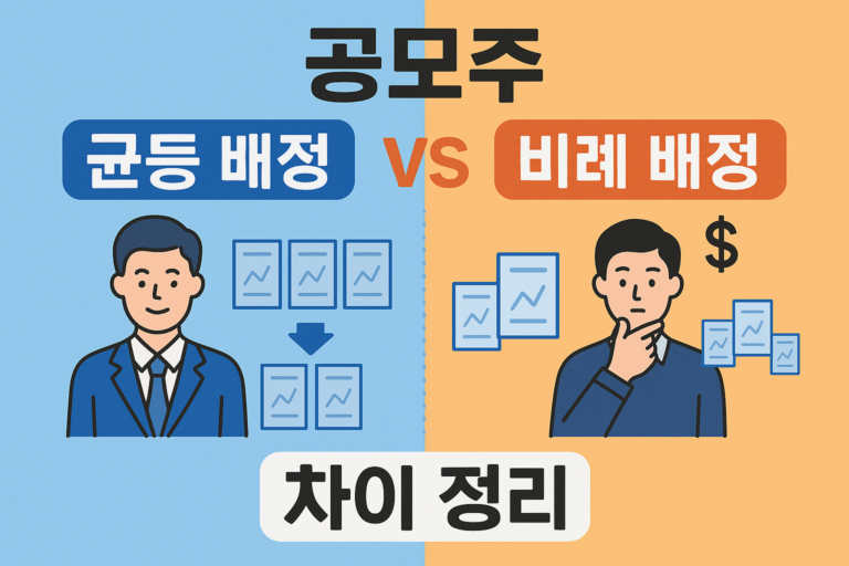 공모주 비례배정 차이, 균등배정과 비교해 청약 물량이 어떻게 갈리는지